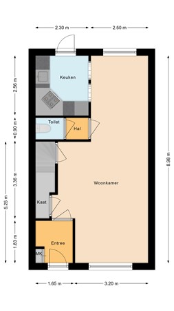 Floorplan - Dokter Schreuderstraat 83, 2471 PR Zwammerdam